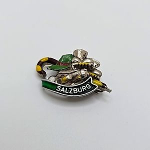 Vintage SALZBURG Austria Enameled Pin Brooch